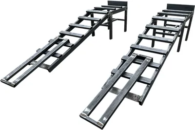 Produktbild von MajdTech 2 x Auffahrrampe 4 Tonnen mit Verlängerung - Unlackiert, 4x4, SUV, Van