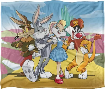 Produktbild von Looney Tunes - Decke "Yellow Brick Road" TV18979 (Einheitsgröße) (Bunt)
