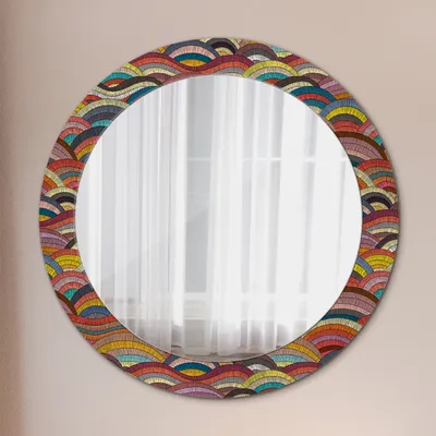 Produktbild von Ø70cm Modern Spiegel - Wandspiegel Wandmontage- Schlafzimmer - böhmisch ornament