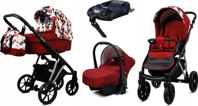 Produktbild von BabyLux® Marlux Magnetic | 4in1 Kinderwagen Set | Water Lily | Kombikinderwagen | Kinderwagenset