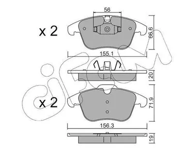 Produktbild von CIFAM Bremsbeläge Satz Vorne Bremsklötze für FORD MONDEO IV Turnier (BA7) 822-675-0