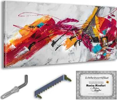 Immagine prodotto di Monica Mirafiori I 100% DIPINTO A MANO I Quadro "Compromesso" 140x70cm | Quadro dipinto a mano | Quadro acrilico | Quadro acrilico molto grande I Quadri d'arte moderna I Quadri d'arte