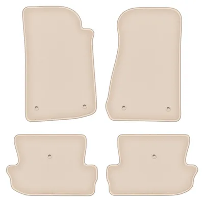 Produktbild von DURBAN Beige Velours-Fußmatten-Set für Jeep Wrangler JL 4-türig (2017-)