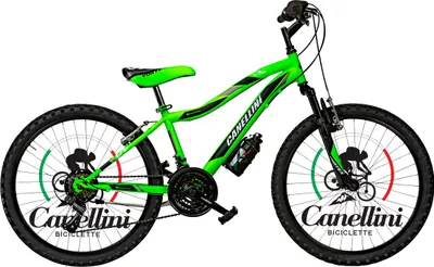 Produktbild von Kinderfahrrad MTB Canellini VORTEX 24" - Grun/Schwarz
