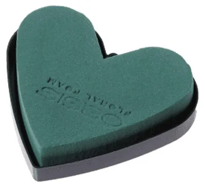 Produktbild von 2 Stück OASIS® IDEAL Herz, 12 x 14 x 3,5 cm – Frischblumen-Steckschaum
