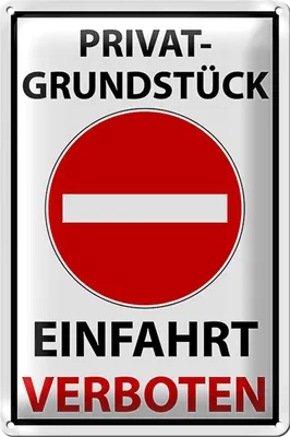 Produktbild von Blechschild Halteverbot 20x30cm Privat Einfahrt verboten