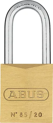 Produktbild von ABUS Vorhängeschloss Messing 85/20HB22 gl.- Wetterfest, Stahlbügel