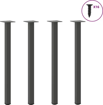 Obrázok produktu pre Nohy ku konzolovému stolíku 4 ks antracitové 72-74 cm oceľové