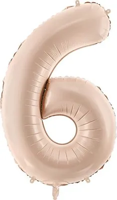 Obrázek produktu pro Fóliový balónek s číslem "6", 72 cm, tmavě béžový