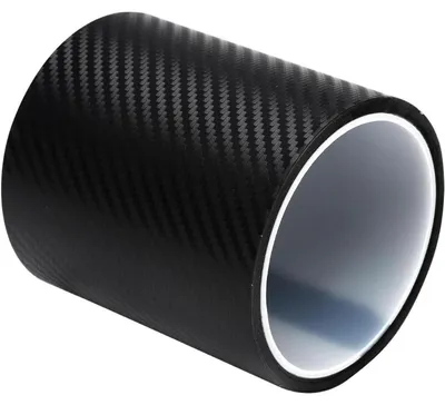 Produktbild von Autofolie Schwarz Carbon Fiber 10cm x 3m Lackschutzfolie Einstiegsleisten Schutz