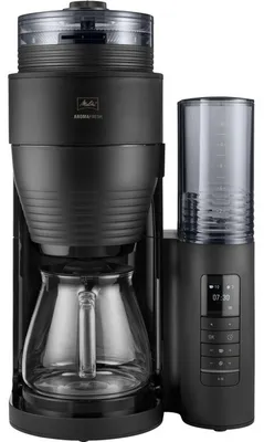 Produktbild von Melitta 1030-01, Filterkaffeemaschine, 1,25 l, Kaffeebohnen, Gemahlener Kaffee, Eingebautes Mahlwerk, 1130 W, Schwarz