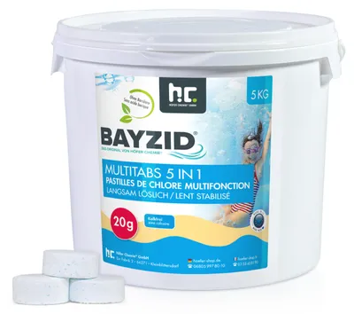 Produktbild von 1x5 kg BAYZID® Multitabs 20g 5in1 zur Dauerchlorung und stabile Wasserwerte