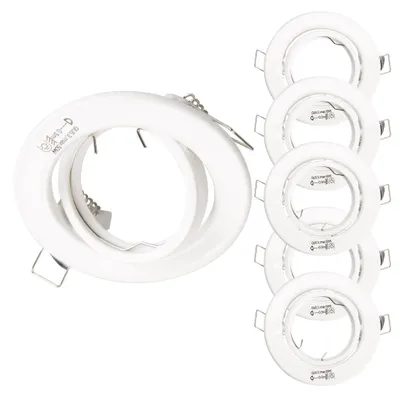 Produktbild von 6x Einbaurahmen GU10 SET 3753 white 68mm inkl GU10 Fassung