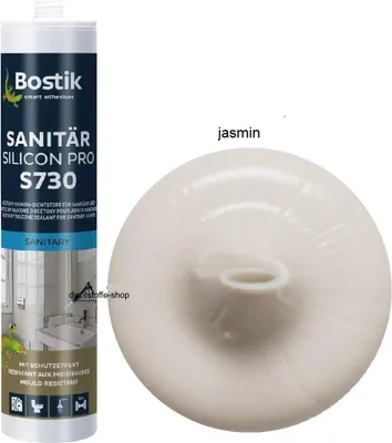 Produktbild von Bostik S730 Sanitär Silicon Pro 300ml Kartusche Silikon Fugen Dichtstoff Jasmin