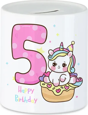 Produktbild von Happy Birthday Spardose Geburtstagskind Geburtstag Alles Gute Happy Birthday Party Einhorn