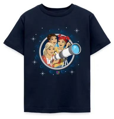 Produktbild von Spreadshirt Die Drei Ausrufezeichen Rätsel Himmelszeichen Kinder T-Shirt, 110/116 (5-6 Jahre), Navy