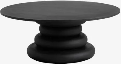 Produktbild von Couchtisch YALU Rund Schwarz lackiert Durchmesser 110 cm Höhe 45 cm