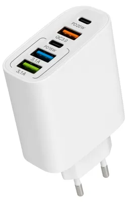 Productafbeelding van Nuvance Usb C Adapter - 5 Poorten - Usb Stekker - Usb Oplader - Geschikt voor iedere Usb Kabel - Wit