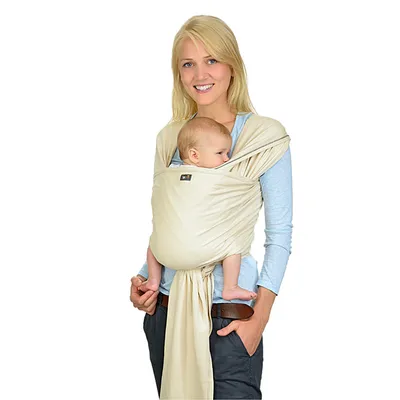 Produktbild von Hoppediz elastisches Baby-Tragetuch GOTS creme, Tuch Länge:Langes 4.6 x 0.5 m