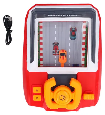 Produktbild von Lernspielzeug-Lenkrad für Kinder, Simulation des Autofahrens, Baby-Früherziehung, visuelles Tracking-Training, Rot