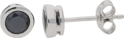 Produktbild von JuwelmaLux Ohrstecker 925 Silber rhodiniert mit Zirkonia schwarz JL10-06-2205