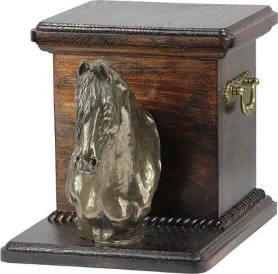 Image de Cheval frison – Urne funéraire pour cheval avec statuette, urne élégante pour cheval, urne exceptionnelle avec buste de cheval de la marque Art-Dog