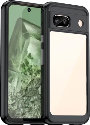 Obrázek produktu pro Pouzdro pro Google Pixel 8A průhledné, nárazuvzdorné TPU silikonové ochranné pouzdro černé