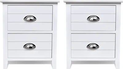 Immagine prodotto di Comodini 2 pezzi con 2 cassetti Bianco