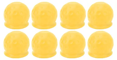 Zdjęcie produktu dla 8 sztuk osłon zaczepu przyczepy do samochodów ciężarowych, 50 mm, solidna ochrona, miękki, wytrzymały zaczep przyczepy do kamperów i przyczep kempingowych, kolor żółty