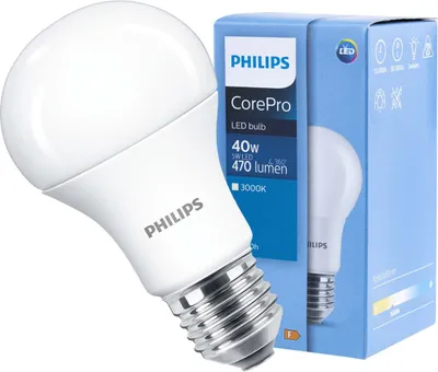 Produktbild von LED-Lampe E27 A60 4,9W = 40W 470lm 3000K Warm 200° PHILIPS