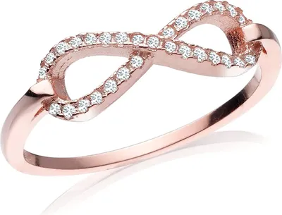 Produktbild von Karisma Damen Roségold Sterling Silber 925 Ring Infinity Unendlichkeit rhodiniert Zrikonia - 54 (17.2)