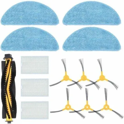 Image de Pièces de rechange pour robots aspirateurs : 1 brosse principale, 4 filtres à poussière, 3 filtres HEPA, 6 brosses latérales