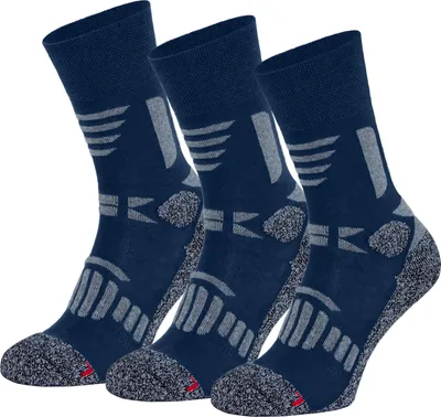 Produktbild von HIKE-Trekking/Wander Socken, 3 Paar, blau Größe 35-38