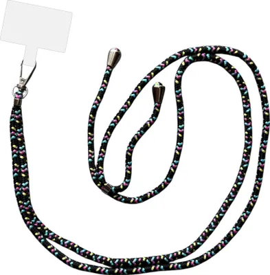 Zdjęcie produktu dla Smartphonica Phone Cord Universal - regulowany, odłączany przewód do telefonu komórkowego - 150 CM - Łańcuszek do telefonu Czarny Różowy Niebieski Żółty