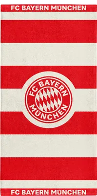 Produktbild von FC Bayern Strandtuch rot/weiß gestreift