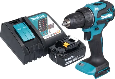 Zdjęcie produktu dla Makita DDF 490 RT1 akumulatorowa wiertarko-wkrętarka 18 V 65 Nm 1/2" bezszczotkowa + 1x akumulator 5,0 Ah + ładowarka