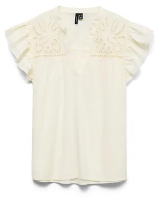 Immagine prodotto di Vero Moda VMLINE, Abbigliamento per la parte superiore del corpo, Adulti, Donna, Bianco, Bianco / Bianco ottico, Taglia XL