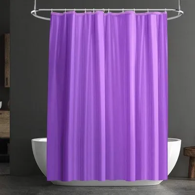 Image de Rideau de baignoire imperméable en PEVA, 180 x 180 cm, violet