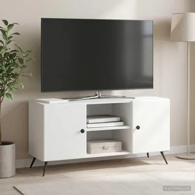 Obrázek produktu pro Maison Exclusive – Televizní skříňky, bílé, rozměry 102 x 34,5 x 50 cm, materiál: dřevovláknitá deska