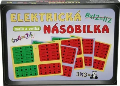 The image shows the packaging of a children's educational toy related to multiplication.