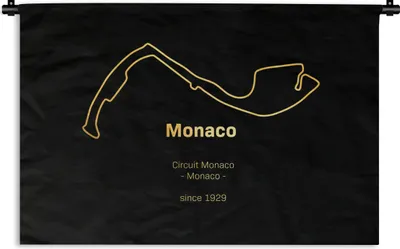 Produktbild von MuchoWow® Wandteppich Wandbehang F1 - Rennstrecke - Monaco 150x100 cm Tapisserie Dekoration Wandtuch - Waschbar - Tapisserien - Wand-Decke