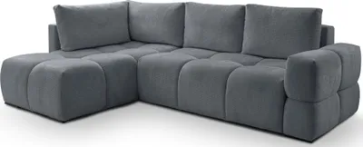 Produktbild von Selsey Taremi – Ecksofa Schlaffunktion, Bettkasten, hydrophober Chenille, beidseitig, Dunkelgrau