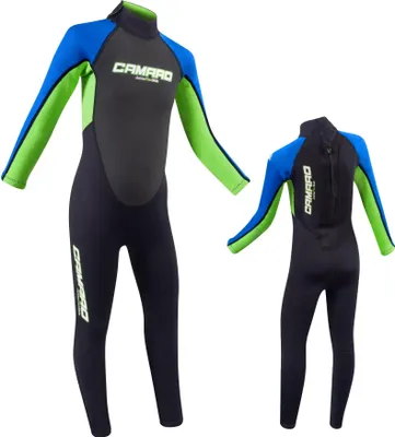 Produktbild von CAMARO Juniors Flex Overall REVO 3/2mm Fullsuit Kinder Neoprenanzug Schwimmanzug - Groesse: 10 (140-147cm)