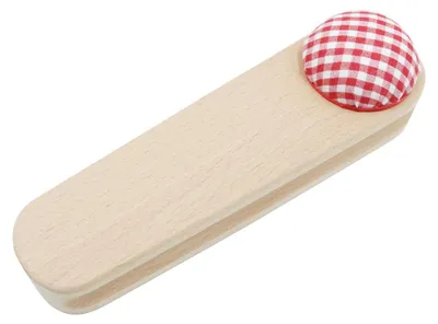 Holzklopfer mit Nadelkissen, 26 cm, Buchenholz, Nähzubehör