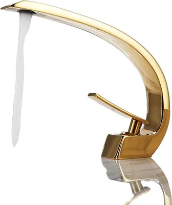 Produktbild von Waschtischarmatur, zeitgenössisches Design, Einhebel, golden