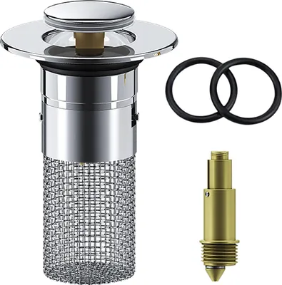 Produktbild von 1 Stück Waschbeckenstöpsel, Pop-Up-Abflussfilter mit abnehmbarem Filterkorb aus Edelstahl, universeller Abflussfilter mit Sieb