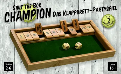 Produktbild von Shut the Box Würfelspiel – Einfaches Party-Trinkspiel für gesellige Runden und Abende