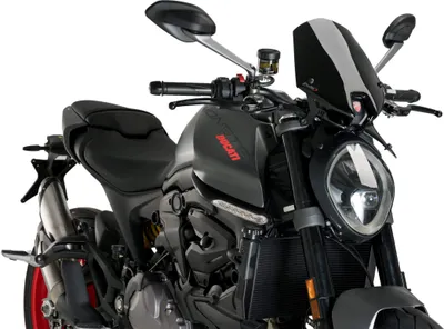 Obrázek produktu pro PUIG naked sport screen black ABE schváleno pro Ducati
