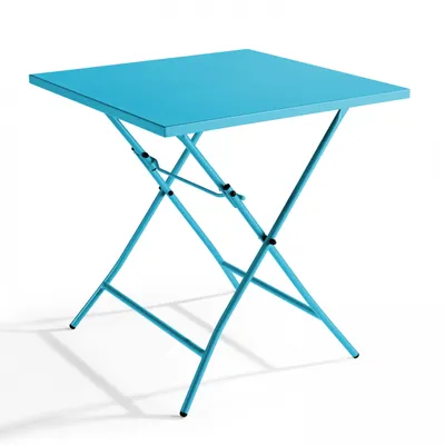 Produktbild von Tischer Klappbarer Outdoor-Gartentisch Blau - Oviala Palavas