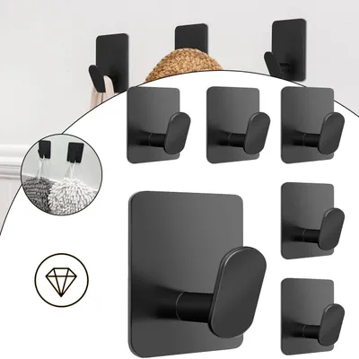 Produktbild von 6x Haken Selbstklebende,Handtuchhaken,Edelstahl Bademantelhaken Wandhaken für Büro